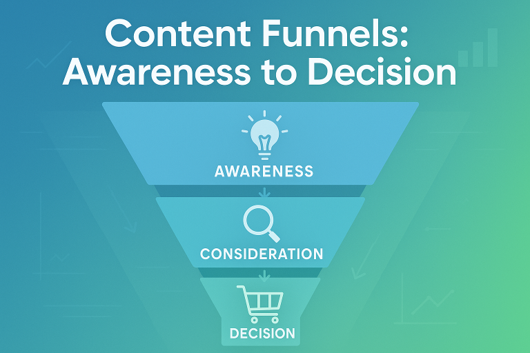 Content funnels awareness to decision