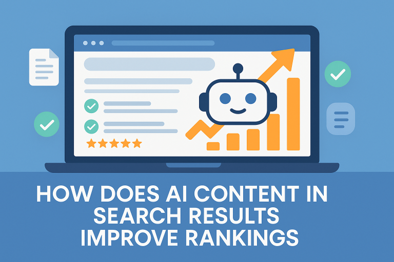 How does ai content in search results improve rankings
