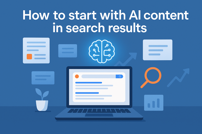 How to start with ai content in search results
