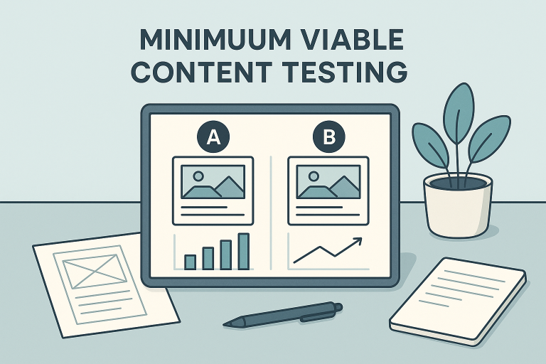 Minimum viable content testing