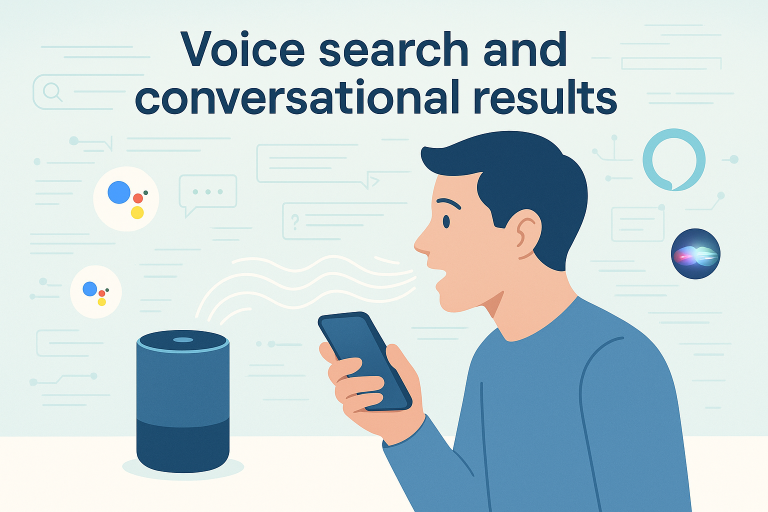 Voice search and conversational results