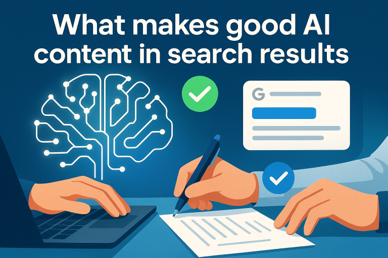 What makes good ai content in search results