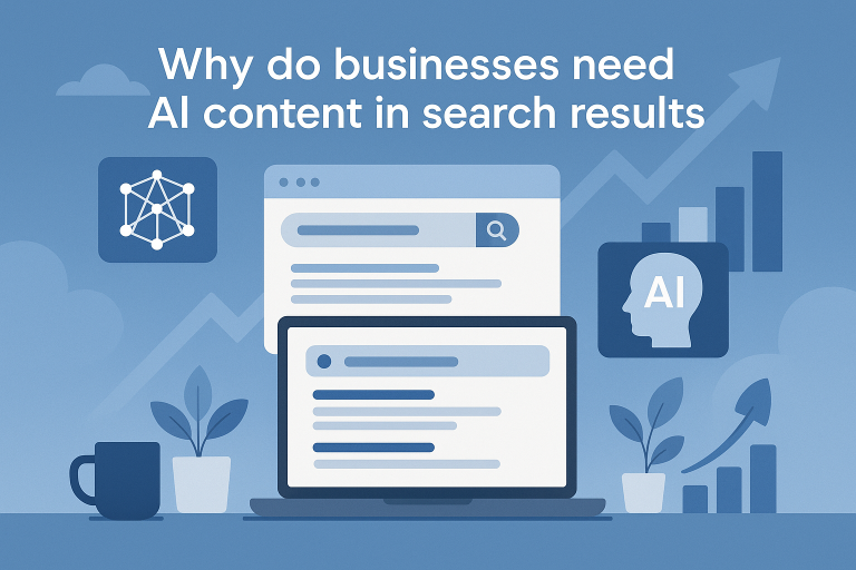 Why do businesses need ai content in search results